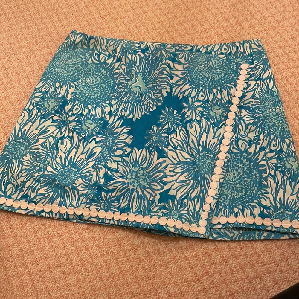 Lily Pulitzer Blue Floral Skort
